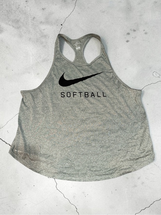 Nike Tops - Nike Gray Softball Racerback Tank Womens (XL) NEW